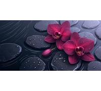 5D DIY Diamond Painting Kit Completo, Kit di Pittura per Diamanti per Bambini Adulti, Pieno Diamante Cristallo Mosaico Pittura Digitale Arte Strass Ricamo, per Decorazione Casa Orchidea viola 40x120cm