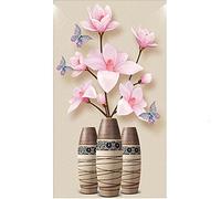 5D DIY Diamond Painting Kits per Adulti/Bambini,Magnolia Diamante Pittura Completo Crystal Strass Ricamo Punto Croce Art Artigianato Decor Della Parete di Casa Regalo Square Drill_(30X60cm,12x24inch)