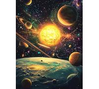 5D DIY Diamond Painting Spazio Diamond Painting Kit Completo, Pianeta Pittura Diamante Adulti Strass a Punto Croce Art Artigianale Kit per Decora da Parete Casa, Regali per le donne 30x40cm, Model 391