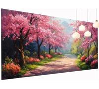 5D DIY Fiori ciliegio Diamond Painting Kit Completo, Diamond Painting Adult Albero Pittura Diamante, Ricamo a Punto Croce Diamant Art Kit per Decorazioni Parete Soggiorno Camera Letto 50x100 cm S2-283