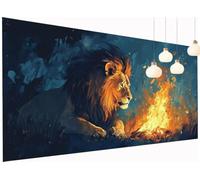 5D DIY Leone Diamond Painting Kit Completo, Diamond Painting Adult Animale Pittura Diamante, Ricamo a Punto Croce Diamant Art Kit per Decorazioni Parete Soggiorno Camera da Letto 30x60 cm S2-408