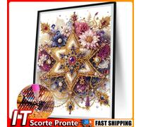 5D DIY Partial Special Shaped Drill Diamond Painting Kit Star Decor 30x30cm