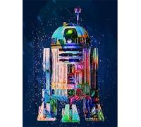 5D DIY Star Anime Wars Diamond Painting Kit per adulti e bambini Punto Croce Trapano completo con strass di cristallo ricamo immagini Artigianato per la decorazione della parete della casa, 30 x 45 cm