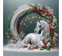 5D fai -da -te parziale parziale a forma di trapano a forma di diamante kit decorazione a cavallo 30x30cm (CX280)