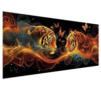 5D Farfalla Diamond Painting Kit Completo per Adulti, Kit di Pittura con Diamanti Tigre 5D Fai Da Te, Diamond Painting Kit Punto Croce Rhinestone Embroidery Art per Decorazioni Casa 100x40cm G-92