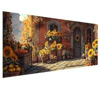 5D Fiore Diamond Painting Kit Completo per Adulti, Kit di Pittura con Diamanti Città 5D Fai Da Te, Diamond Painting Kit Punto Croce Rhinestone Embroidery Art Craft per Decorazioni Casa 250x100cm K-48