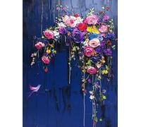 5D Fiore Diamond Painting Kit Completo per Adulti Principianti, Diamond Painting Bambina Uccello Pittura Diamante, Passatempo per Adulti Diamantini Crystal Art, Decorazioni per Casa 45x60 cm W-1127