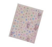 5D Flower Nail Decals, Embossed Adhesive Nail Stickers, Japanese Style Metal Floral Sliders, Ultra-Thin -Adhesive Design, Long-Lasting Manicure Art, 12 Sheets, Nail Decoration