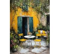 5D Giardino Diamond Painting Tavolo Pranzo Diamond Painting Kit Completo, Pittura Diamante Adulti Bambini Diamantini Crystal Art Strass Ricamo Punto Croce Arte, Decorazione Murale 50x70 cm Q4-200
