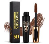 5D Mascara Spesso, Mascara Waterproof a Long-Lasting di Marrone, Effetto Naturale, Effetto Occhi Grandi Amplificato, 10ml