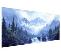 5D Paesaggio Diamond Painting Kit Completo per Adulti, Kit di Pittura con Diamanti Montagna 5D Fai Da Te, Diamond Painting Kit Punto Croce Rhinestone Embroidery Art per Decorazioni Casa 100x40cm G-34