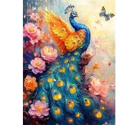 5D Pavone Diamond Painting Farfalla Diamond Painting Kit Completo, Pittura Diamante Adulti Bambini Diamantini Crystal Art Strass Ricamo Punto Croce Arte Artigianato, Decorazione Murale 30x40 cm Q4-28