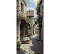 5D Retrò Diamond Painting Kit Completo per Adulti Principianti, Strada Pittura Diamante Painting Kit Ricamo a Punto Croce, DIY Diamantini Crystal Art per Decorazioni da Parete e Casa 100x50 cm o-6945