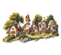 5D Rurale Diamond Painting Kit Completo per Adulti, Kit di Pittura con Diamanti Albero 5D Fai Da Te, Diamond Painting Kit Punto Croce Rhinestone Embroidery Art Craft per Decorazioni Casa 80x30cm G-66