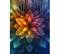 5D Sogno Diamond Painting Fiore Diamond Painting Kit Completo, Pittura Diamante Adulti Bambini Diamantini Crystal Art Strass Ricamo Punto Croce Arte Artigianato, Decorazione Murale 80x100 cm Q4-180