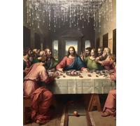 5D Ultima Cena Diamond Painting Uomo Diamond Painting Kit Completo, Pittura Diamante Adulti Bambini Diamantini Crystal Art Strass Ricamo Punto Croce Arte Fai da Te, Decorazione Murale 35x50 cm Q4-70