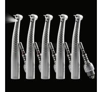 5Dentista Fiber Optic Turbina Handpiece High Speed+LED Quick Coupler 6Hole YB6