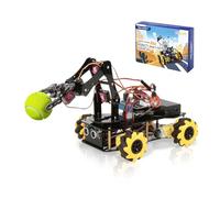 5DOF Smart Robot Arm Car Kit, auto a 4 ruote telecomandata, compatibile con Arduino/Python/Blockly Programming Project/STEM Education/Science Coding Kit per 12+ adolescenti adulti regali unici