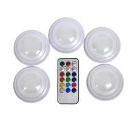 5er LED Set Lampade con Telecomando Dimmerabile Push Colorato a Incasso