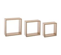 5five - 3 grandi mensole a parete fixy effetto rovere a cubo