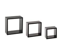 5five - 3 piccole mensole a muro "fixy" cubo nero