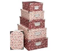 5five - 6 scatole delicatesse con angoli in metallo rosa