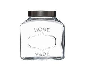 5five - barattolo di vetro da 1 litro con coperchio in acciaio inox
