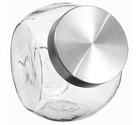 5five - barattolo per caramelle in vetro con coperchio in acciaio inox 2,1l