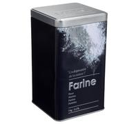 5five - Barattolo per Farina da 1 kg in Metallo Black Edition Nero