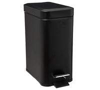 5five - bidone rettangolare soft close in acciaio inox 5l nero