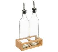 5five - bottiglie olio aceto vetro bambù 0,48l