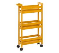 5five - carrello a 3 livelli su ruote colorama giallo senape
