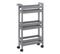 5five - carrello a 3 livelli su ruote colorama grigio cemento