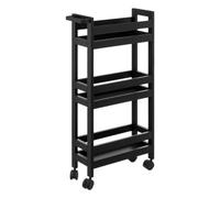 5five - carrello colorama su rotelle, 3 livelli, nero kohl