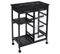 5five - Carrello Gustaf su rotelle, 5 Livelli, Nero