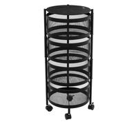 5five - Carrello mayaj su rotelle, 3 Livelli, Nero