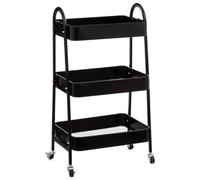 5five - Carrello Metallico a 3 Livelli, Nero