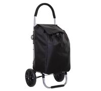 5five - carrello spesa pieghevole modern color 2 ruote nero