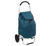 5five - carrello spesa pieghevole modern color a 2 ruote in perle blu