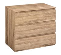 5five - cassettiera dolo a 3 cassetti effetto legno naturale