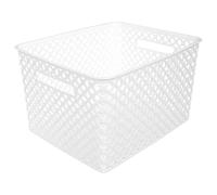 5five - cestino in plastica 19l folk bianco