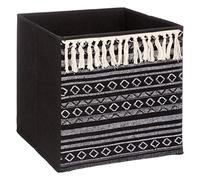 5five - cestino in tessuto 31x31cm "mix n modul" con nappe bianche e nere