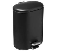 5five - cestino per rifiuti in metallo siliflex con chiusura ammortizzata 6l nero