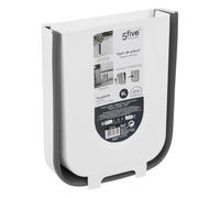 5five - cestino retrattile da 8l in bianco e nero