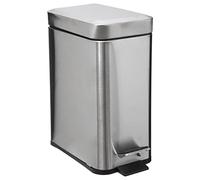 5five - cestino rettangolare soft close in acciaio inox 5l