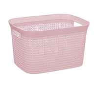 5five - Cesto para la ropa sucia Scandi de 25 l, color rosa - Orificios de ventilación - Ligero - Asas ergonómicas para facilitar su transporte - Cesto de plástico para guardar cosas
