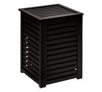 5five - cesto per la biancheria in bambù nero sicela 65l