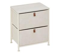 5five - comodino a 2 cassetti tissa, beige