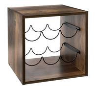 5five - contenitore indus mix n modul da 6 bottiglie effetto legno scuro