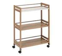 5five - credenza a 3 livelli come l30cm effetto legno e marmo